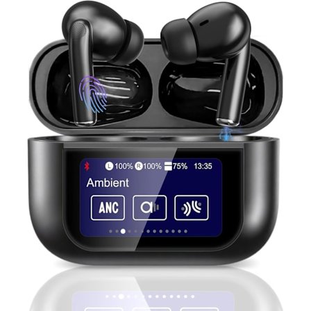 2025 Senaste Modell Trådlösa Hörlurar, Bluetooth 5.4 In-Ear Hörlurar, 40H HiFi Ljud ANC Brusreducerande Hörlurar, Touchkontroll
