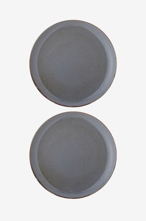 Bloomingville - Tallerken Sandrine diameter 28,5 cm 2-pak - Grå - Tallerkener - Fra Homeroom