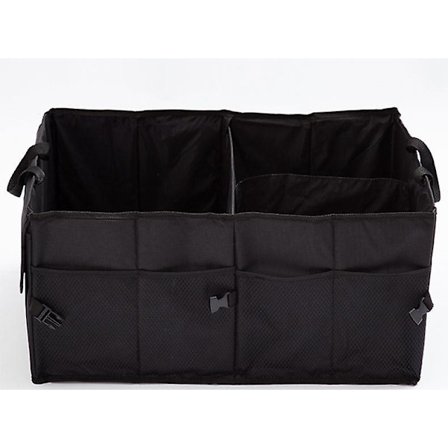 Bagasjeromsorganisator for bil med rom, sammenleggbare lastoppbevaringsbeholdere for bil, SUV, lastebil (svart)