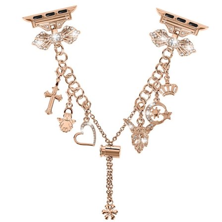 Apple Watch Series 8 (45mm) / Kello Ultra elegantti riipusmuotoiluinen kellonhihna - Ruusukulta