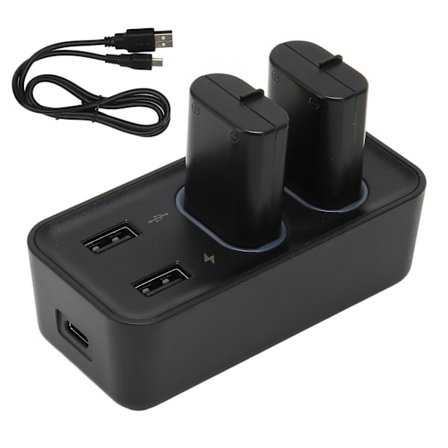 Kontroller Batteripakke 2 Stykker 800mAh Oppladbare Batterier med USB Ladestasjon for Xbox One X S Series