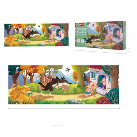 Barnens roliga pusselpussel leksaker, papperspusselbrädor, sagor, 3-6 år gamla semestergåvor