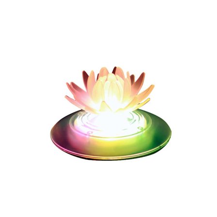 Flytande Solcells Lotuslampa, Färgväxlande Liljelampa, Fl