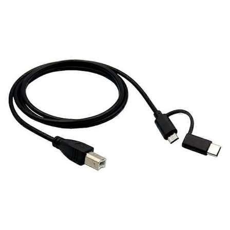 Älypuhelimet tulostimeen OTG-kaapeli Micro USB ja Type C - USB-B -johto datakaapeli