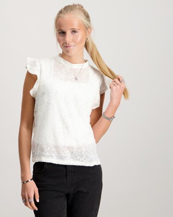 LMTD NLFRISIANNA SL SHIRT Hvit Topper/Bluser Jente - Kids Brand Store