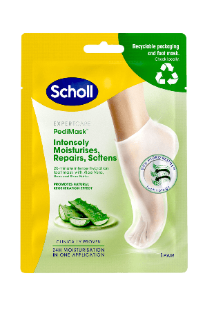 Scholl Mjukgörande Fotmask Aloe Vera Fot Unisex 1ST