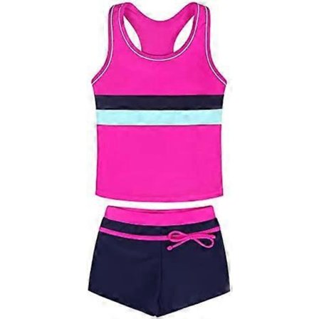 Badedrakt 2-delt Svømmedrakt Separater Barn Tankini Sett, XL
