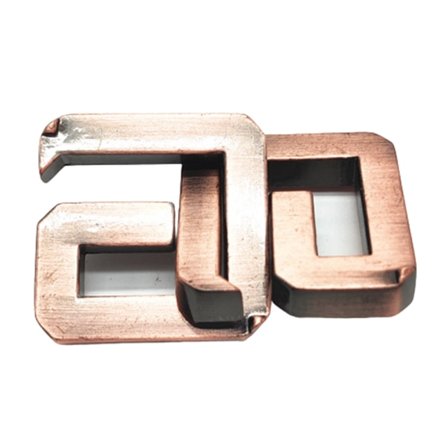 Puslespil Høj IQ 5 G Type Lås Tand Metal Hjerne Teaser Magic Baffling Puzzles Spil Legetøj