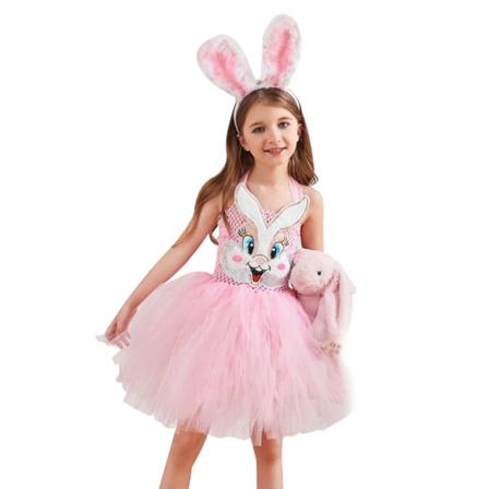 Barn Flickor Påsk Klänningar Kostym Tyll Princess Dress L