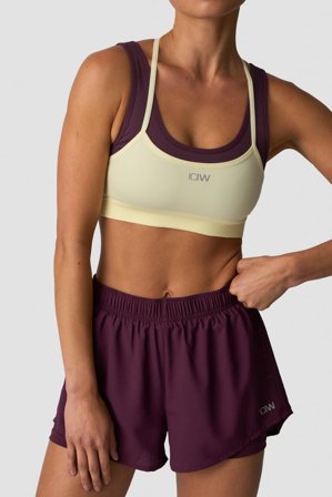 ICANIWILL - Mirage Seamless Double Layer Sports Bra Dark Mahogany/Vanilla Cream - Sport-BH - Damen - ICIW