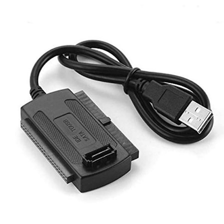 USB till SATA IDE Adapterkabel för Hårddisk HDD, USB 2.0 till SATA/IDE Konverter HDD-kabel