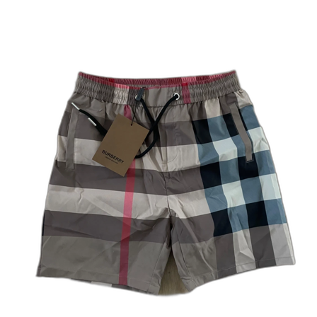 Rutig Burberry shorts med snörning