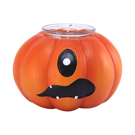 Ljusstake i pumpaform, orange, bordsdekoration, ljuslykta, höstdekoration, halloweenbelysning, pumpa ljus