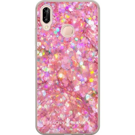 Yhteensopiva Puhelinkuori Huawei Huawei P20 lite Cactus and Friends – PinkGlitter