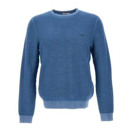 Sun68 Round-neck Strik Blå, Herre Strik