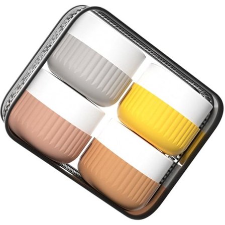 Matkatarvikkeet, silikoninen kasvovoidepurkki läpinäkyvällä pussilla, kosmetiikka, kasvo-, vartalo-, käsivoide, matkatarvikkeet