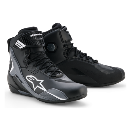 MC-sko Alpinestars Faster-4 Drystar Svart/Cool Grey/Hvit 45