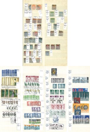 Danmark - Dubletsamling i 2 indstiksbøger - Stemplet