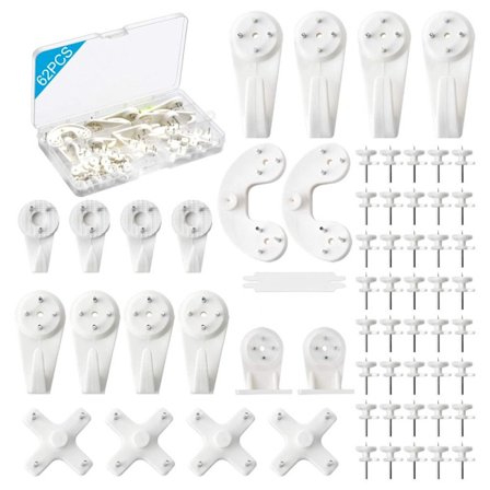 61 stk Bildehenger Veggkroker Bildehengesett