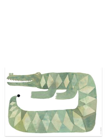 Crocodile Gustav - Poster Home Kids Decor Posters & Frames Posters Vihreä OYOY Living Design