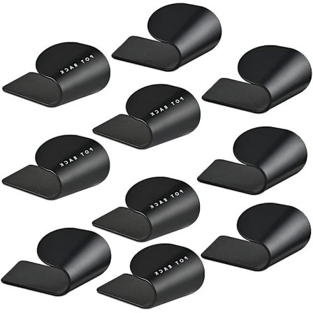 Grydelåg holder, 5 par skabsorganisator til gryder, justerbar låg holder, skabsdørsorganisator