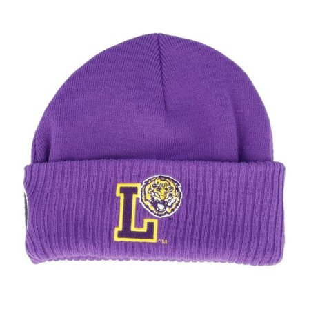 Mitchell & Ness - College Lila cuff Beanie - Louisiana State Tigers First Letterman Purple Cuff @ Hatstore