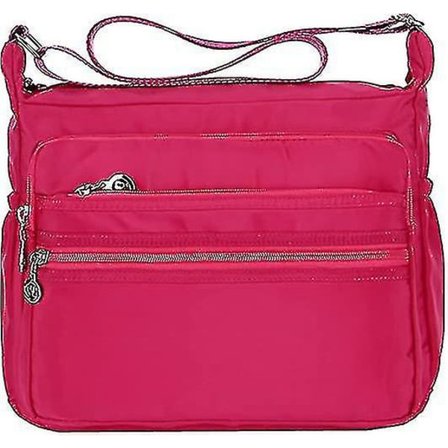 Naisten olkalaukku, kevyt crossbody-laukku, pieni naisten käsilaukku, nailoninen laukku, ruusupussukka