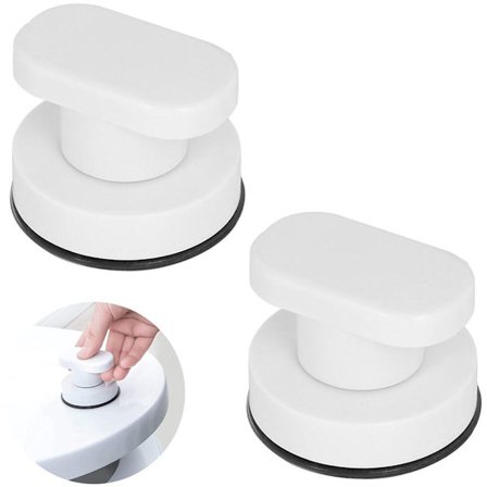 Dørhåndtag med sugekop - Håndtag med sugekop - 62*50mm - Sugekop håndtag - Skabsknopper - Skabstræk - Ingen boring - Kun til