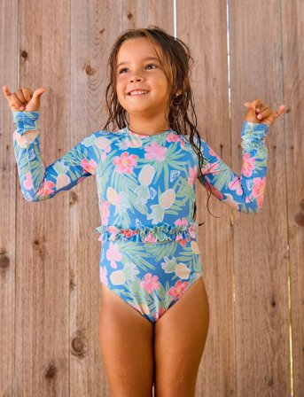Roxy Tropical Story Onesie - Blue - 91