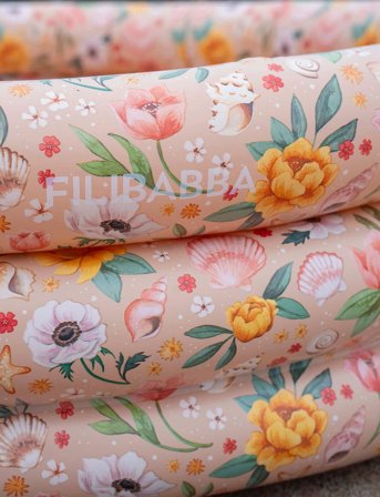 Filibabba Badebassin 150 Cm Alfie - Ocean Blossom - Pink - 150 CM