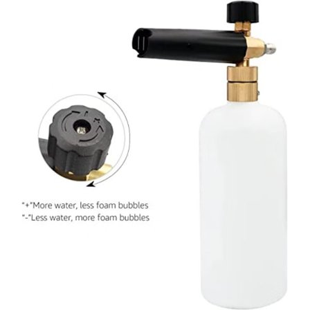 33,8 oz/1 L snöskumslans med 1/4 snabbkoppling för högtryckstvättpistol, kompatibel med 1/4 snabbkoppling endast