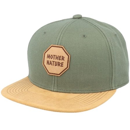 Iconic - Vert snapback Casquette - Mother Nature Patch Suede Olive Snapback @ Hatstore