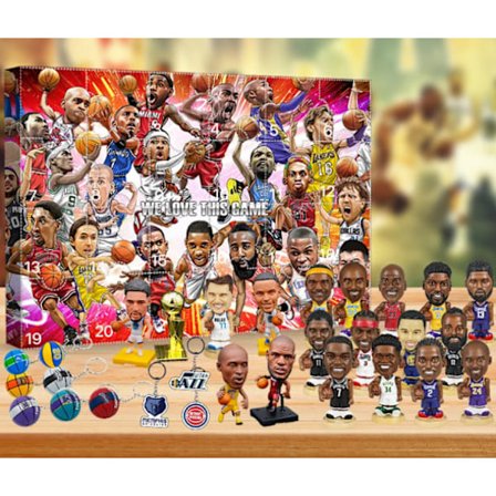 NBA Joulukalenteri 2024 Joulu - NBA Joulukalenteri 24 Luukkua, James, Kobe ja lisää