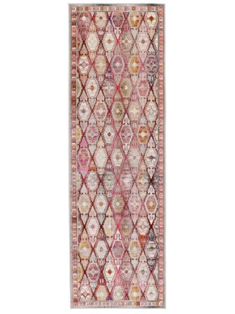 Lavable Petit Nenax Tapis - Rouge/Rose 80X250 Dans Un Style Classique