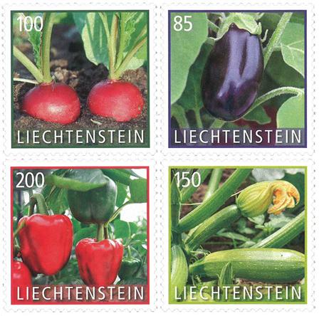 Liechtenstein - Grøntsager - Postfrisk sæt 4v