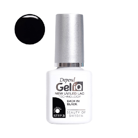 Depend Gel iQ Nagellack Unisex Svart 5 ML