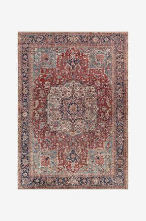 KM Home - Matto Amber - Punainen - Sileät matot - 160X230 - - Homeroom