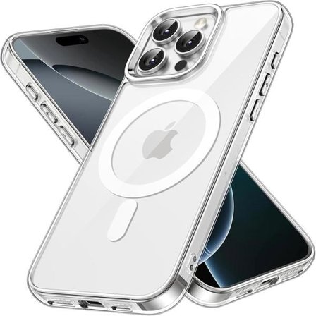 Magnetisk deksel for iPhone 16 Pro MAX 6,9 tommer, kompatibelt med MagSafe, støtsikkert, ripebestandig bakpanel