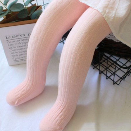 Mesh Kabelstrikk Strømpebukse Rosa S