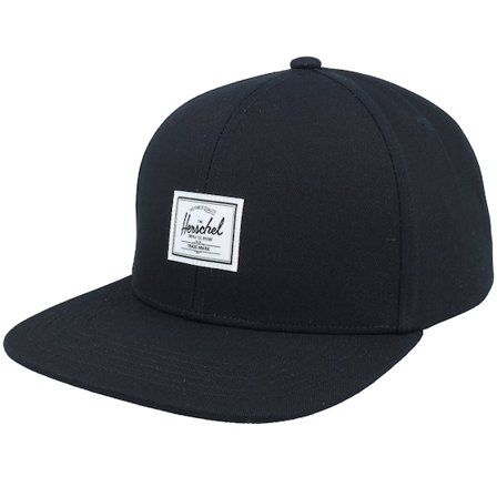 Herschel - Zwart snapback Cap - Whaler 6 Panel Cap Black Snapback @ Hatstore