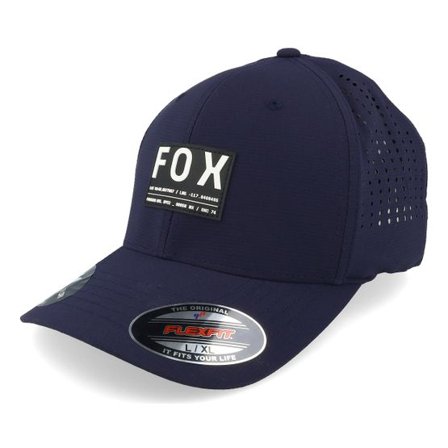 Fox - Blå flexfit Keps - Non Stop Tech Midnight Flexfit @ Hatstore