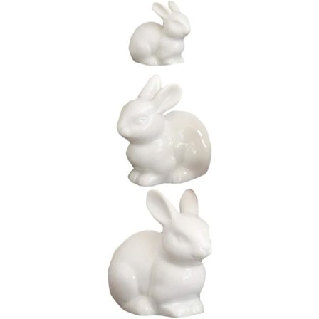 3 kpl keraaminen miniatyyri kani figuriini mikro pieni mini kani patsas pääsiäinen maisema kukkaruukku sammal keiju puutarha koristeet koristelu