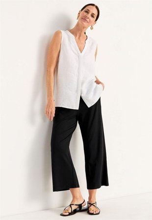 Cellbes of Sweden - Jerseybukser i blød bomulds- og modalblanding i sort / ensfarvet til damer i størrelse 50/52