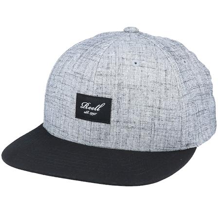 Reell - Pitchout Cap 140 Heather Grey / Washed Black Snapback Snapback Black Cap - @ Hatstore