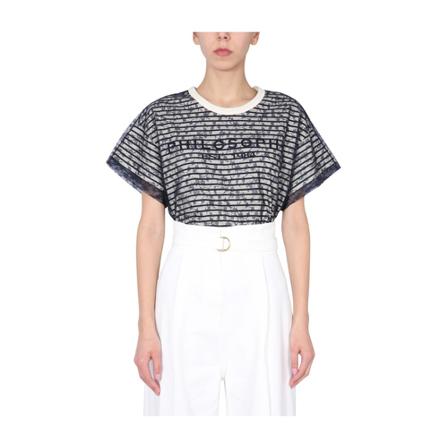 Philosophy di Lorenzo Serafini Crew Neck T-Shirt Sort, Dame T-shirts