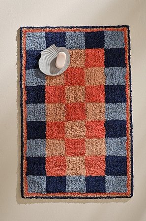 Jotex - Badmat Perzik/koraal/blauwe Kleur Perzik/koraal/blauwe kleur - MAY - Koop Badmatten bij Jotex