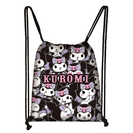 Kuromi rygsæk med snøre PE sport svømning skole rejsetaske rygsæk madkasse #2 festival #2
