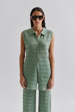 Malina - Hele vest - M - Sage