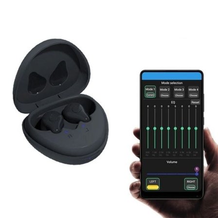 Genopladeligt høreapparat med Bluetooth, APP Touch Control Lyd forstærker høreapparater til døvhed