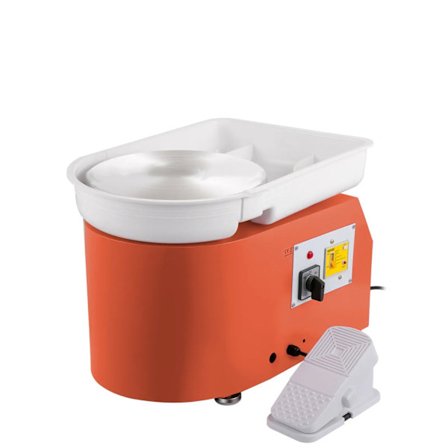 Keramik Drejeskive Maskine, 28cm, Fodpedal, Med- og Modurs Rotation, 350W